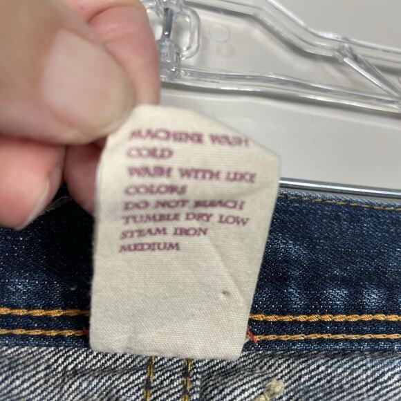 Ralph Lauren Rugby Bootcut Jeans Mens Size 29x32 Blue Skull Crossbones Old Money - Picture 14 of 14